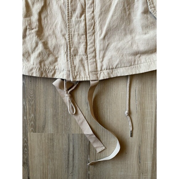 H&M Women's SMALL 4-Pocket Zip Button Tie-Waist Casual Jacket Utility Outdoor - Picture 2 of 12